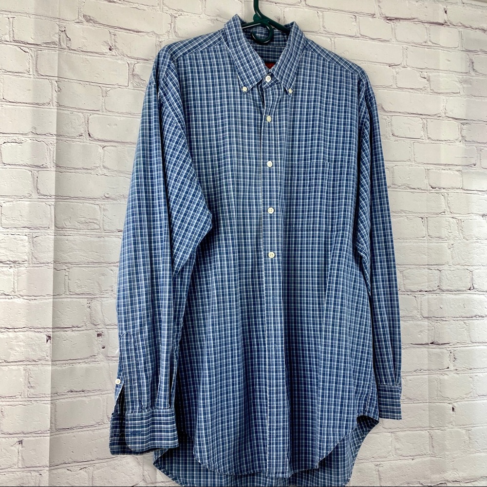 Austin Reed blue checkered shirt - Picture 3 of 6